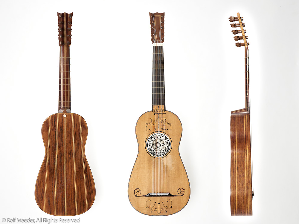 5-chörige Barockgitarre
